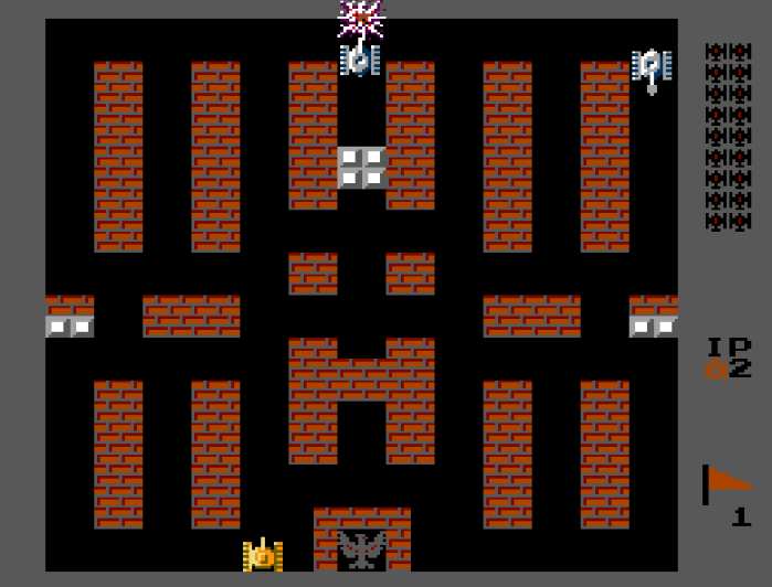 Zrzut ekranu z gry Battle City/Tank 1990