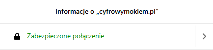 Informacje o zabezpieczonym połączeniu