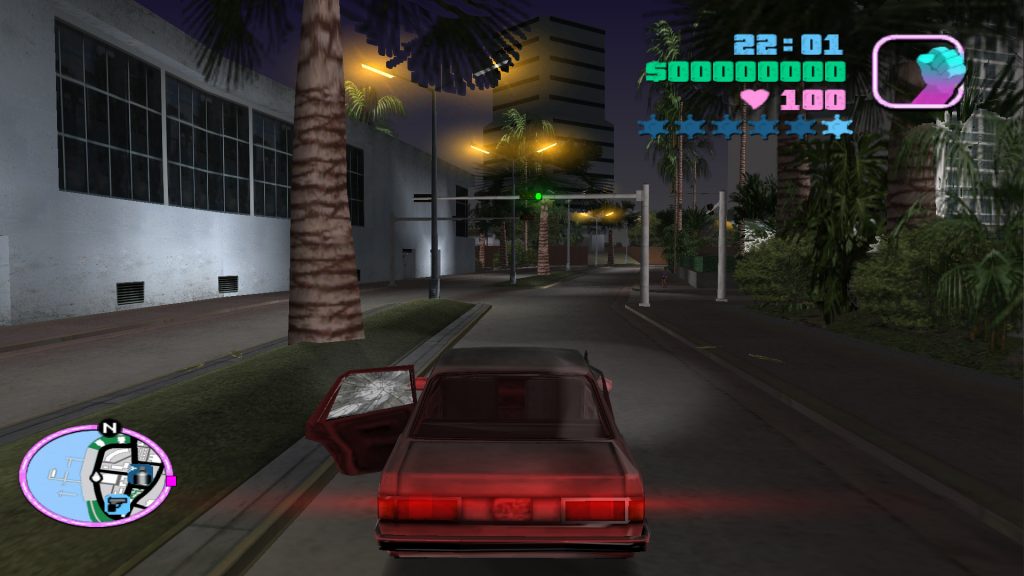 Zrzut ekranu z rozgrywki w GTA: Vice City